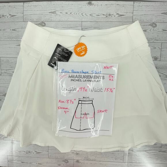 Puma Women's Powershape Solid Woven Skirt Skort, UPF 50+, NWT, Sz. XL Pickleball - Picture 13 of 13